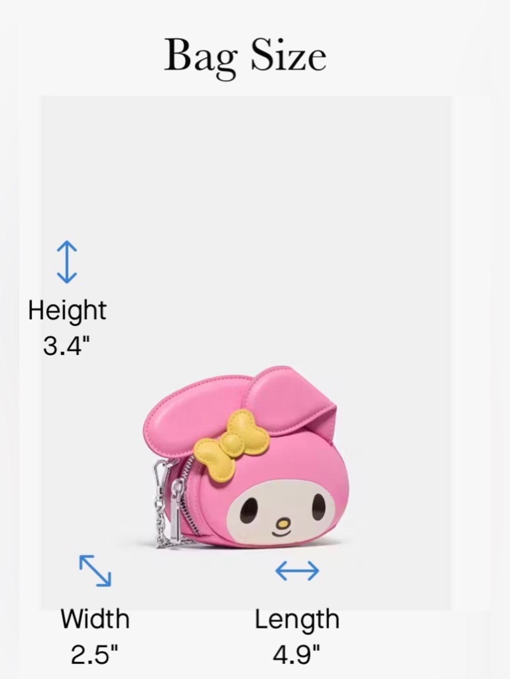 Hello Kitty And Friends X Kate Spade New York 3D My Melody Mini Crossbody Bag - Picture 16 of 17